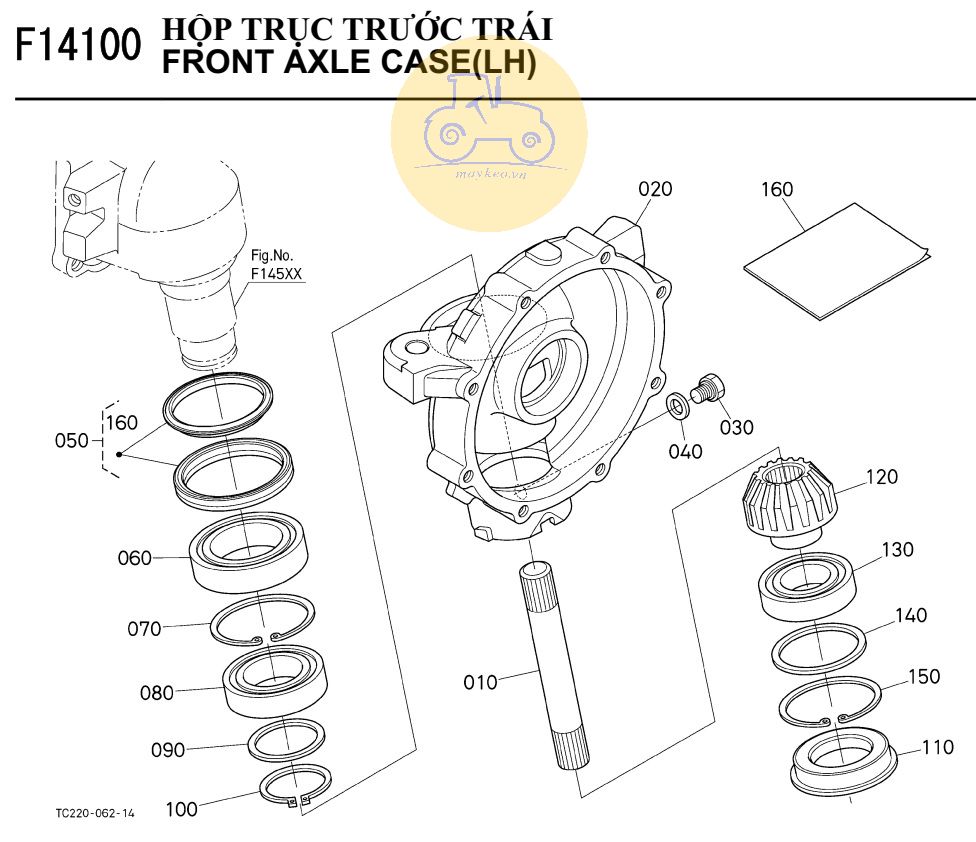 Hộp trục trước trái